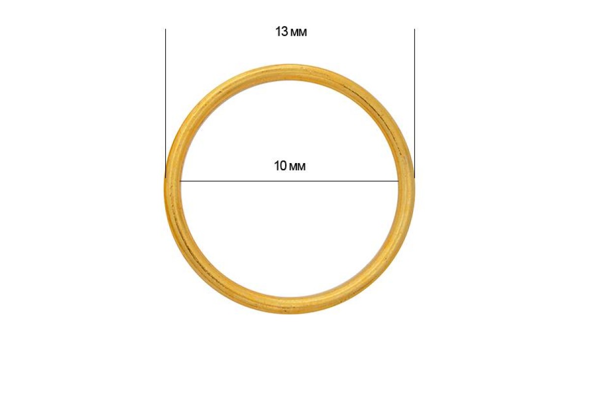 Кольцо для бюстгальтера металл шир.10 мм. арт.10311 цв.золото уп.200 шт.